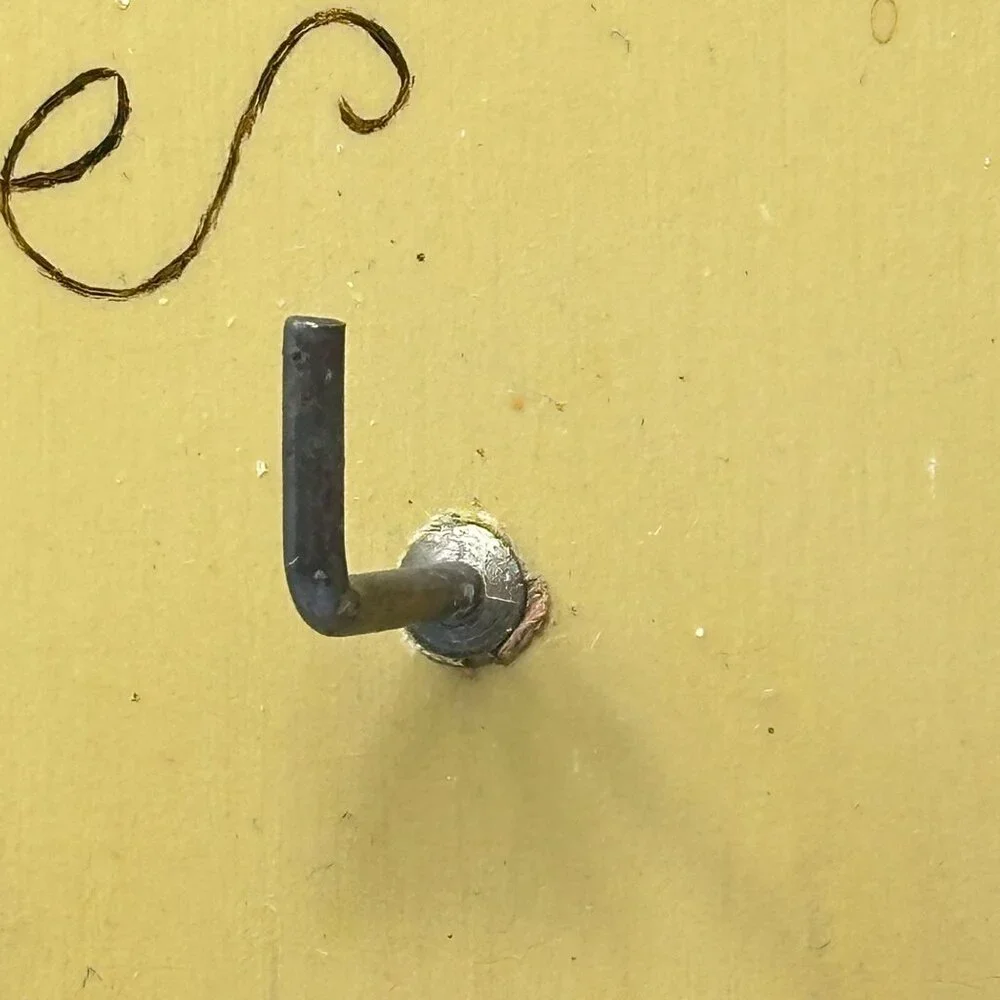 Vintage Hand-Painted Wooden Lemon Wall Plaque Key Holder Hook 1977 Cottagecore